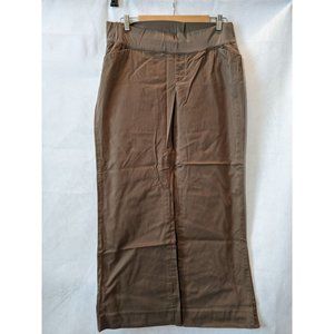 Gap Maternity Brown Wide Leg Cotton-Blend Perfect Trouser Pant Size 10R